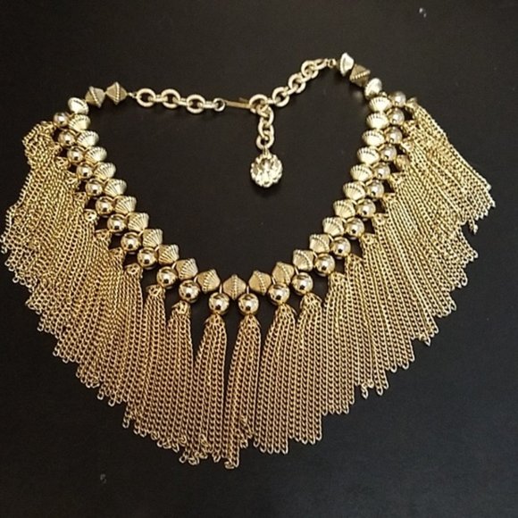 Vintage 1960's Sassy Fringed Tassel Adjustable Necklace - Picture 2 of 5